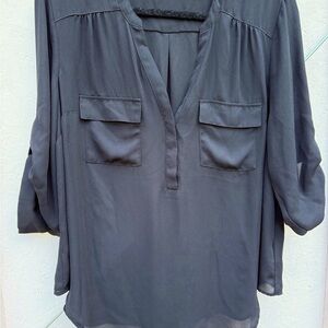 Torrid Charcoal Blouse with Pockets